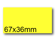 wereinaristea EtichetteAutoadesive, COPRENTE CartaGIALLA, 67x36 Etichette 70x67con adesivo PERMANENTE, angoli a spigolo, per ink-jet, laser e fotocopiatrici, su foglio A4 (210x297mm) for01724008GIA