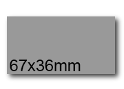 wereinaristea EtichetteAutoadesive, 67x36(36x67mm) Carta GRIGIO, adesivo Permanente, angoli a spigolo, per ink-jet, laser e fotocopiatrici, su foglio A4 (210x297mm) BRA3048gr