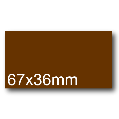 wereinaristea EtichetteAutoadesive, 67x36(36x67mm) Carta MARRONE, adesivo Permanente, angoli a spigolo, per ink-jet, laser e fotocopiatrici, su foglio A4 (210x297mm).