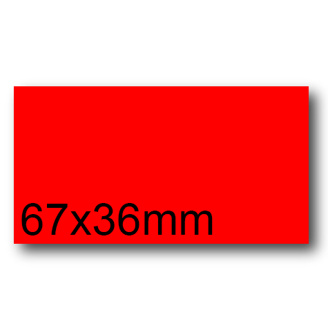 wereinaristea EtichetteAutoadesive, COPRENTE CartaROSSA, 67x36 Etichette 70x67con adesivo PERMANENTE, angoli a spigolo, per ink-jet, laser e fotocopiatrici, su foglio A4 (210x297mm).