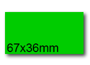wereinaristea EtichetteAutoadesive, COPRENTE CartaVERDE, 67x36 Etichette 70x67con adesivo PERMANENTE, angoli a spigolo, per ink-jet, laser e fotocopiatrici, su foglio A4 (210x297mm) for01744008VER