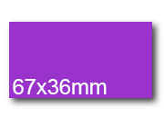 wereinaristea EtichetteAutoadesive, 67x36(36x67mm) Carta VIOLA, adesivo Permanente, angoli a spigolo, per ink-jet, laser e fotocopiatrici, su foglio A4 (210x297mm) BRA3048vi