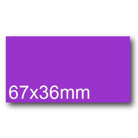 wereinaristea EtichetteAutoadesive, 67x36(36x67mm) Carta VIOLA, adesivo Permanente, angoli a spigolo, per ink-jet, laser e fotocopiatrici, su foglio A4 (210x297mm).