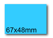 wereinaristea EtichetteAutoadesive, 67x48(48x67mm) Carta AZZURRO, adesivo Permanente, angoli a spigolo, per ink-jet, laser e fotocopiatrici, su foglio A4 (210x297mm).
