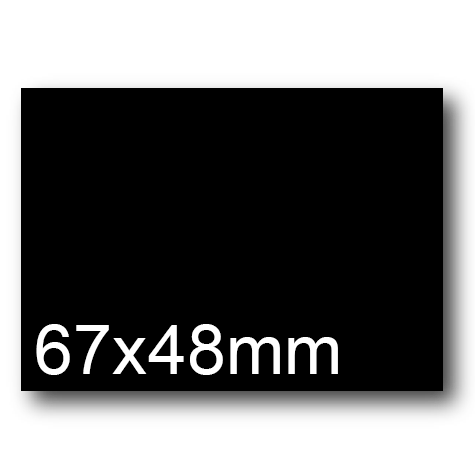 wereinaristea EtichetteAutoadesive, 67x48(48x67mm) Carta NERO, adesivo Permanente, angoli a spigolo, per ink-jet, laser e fotocopiatrici, su foglio A4 (210x297mm).