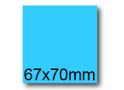 wereinaristea EtichetteAutoadesive, COPRENTE AZZURRA, 67x70 Etichette 70x67con adesivo PERMANENTE, angoli a spigolo, per ink-jet, laser e fotocopiatrici, su foglio A4 (210x297mm).