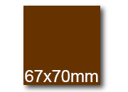 wereinaristea EtichetteAutoadesive, 67x70(70x67mm) Carta MARRONE, adesivo Permanente, angoli a spigolo, per ink-jet, laser e fotocopiatrici, su foglio A4 (210x297mm) BRA3050ma