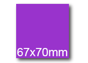 wereinaristea EtichetteAutoadesive, 67x70(70x67mm) Carta VIOLA, adesivo Permanente, angoli a spigolo, per ink-jet, laser e fotocopiatrici, su foglio A4 (210x297mm) BRA3050vi