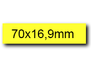 wereinaristea EtichetteAutoadesive. in carta. 70x16.9(16.9x70mm) Carta. GIALLO, adesivo Permanente, angoli a spigolo, per ink-jet, laser e fotocopiatrici, su foglio A4 (210x297mm) bra3051GI