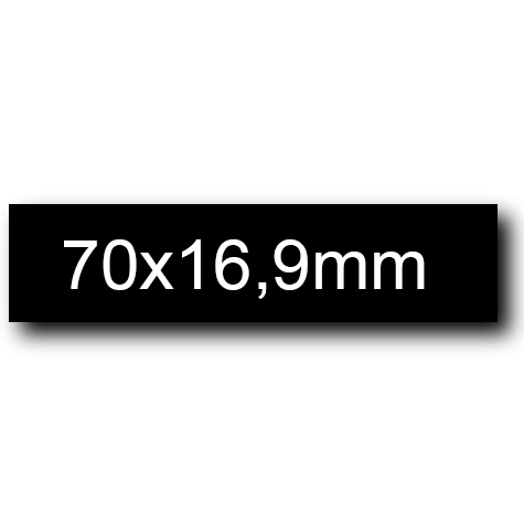 wereinaristea EtichetteAutoadesive. in carta. 70x16.9(16.9x70mm) Carta. 70x17(17x70mm) Carta. NERO, adesivo Permanente, angoli a spigolo, per ink-jet, laser e fotocopiatrici, su foglio A4 (210x297mm).