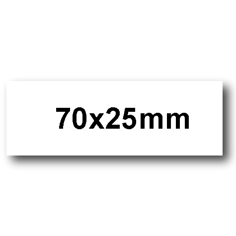 wereinaristea EtichetteAutoadesive. in carta. 70x24,75mm(24,75x70mm) Carta. BIANCO, adesivo Permanente, angoli a spigolo, per ink-jet, laser e fotocopiatrici, su foglio A4 (210x297mm).