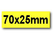 wereinaristea EtichetteAutoadesive. in carta. 70x25mm(25x70mm) Carta.  GIALLO, adesivo Permanente, angoli a spigolo, per ink-jet, laser e fotocopiatrici, su foglio A4 (210x297mm) bra3052GI