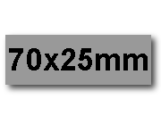 wereinaristea EtichetteAutoadesive. in carta. 70x25mm(25x70mm) Carta.  GRIGIO, adesivo Permanente, angoli a spigolo, per ink-jet, laser e fotocopiatrici, su foglio A4 (210x297mm).