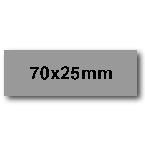 wereinaristea EtichetteAutoadesive. in carta. 70x25mm(25x70mm) Carta.  GRIGIO, adesivo Permanente, angoli a spigolo, per ink-jet, laser e fotocopiatrici, su foglio A4 (210x297mm).