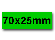 wereinaristea EtichetteAutoadesive. in carta. 70x25mm(25x70mm) Carta.  VERDE, adesivo Permanente, angoli a spigolo, per ink-jet, laser e fotocopiatrici, su foglio A4 (210x297mm) bra3052VE