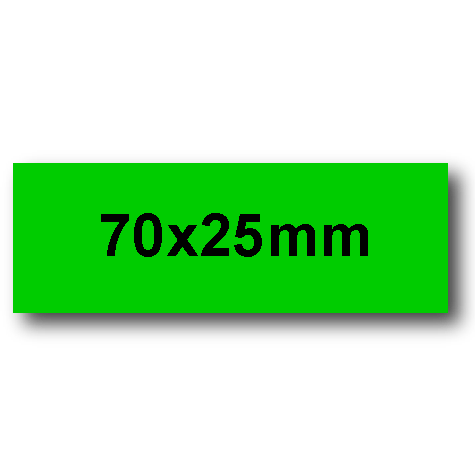 wereinaristea EtichetteAutoadesive. in carta. 70x25mm(25x70mm) Carta.  VERDE, adesivo Permanente, angoli a spigolo, per ink-jet, laser e fotocopiatrici, su foglio A4 (210x297mm).