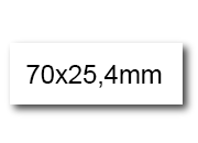 wereinaristea EtichetteAutoadesive, COPRENTE, 70x25,4(25,4x70mm) Carta BIANCO, adesivo Permanente, angoli a spigolo, per ink-jet, laser e fotocopiatrici, su foglio A4 (210x297mm) bra3054