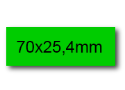 wereinaristea EtichetteAutoadesive, 70x25,4(25,4x70mm) Carta VERDE, adesivo Permanente, angoli a spigolo, per ink-jet, laser e fotocopiatrici, su foglio A4 (210x297mm) bra3054VE