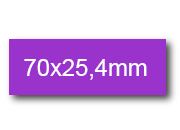 wereinaristea EtichetteAutoadesive, 70x25,4(25,4x70mm) Carta VIOLA, adesivo Permanente, angoli a spigolo, per ink-jet, laser e fotocopiatrici, su foglio A4 (210x297mm) BRA3054vi