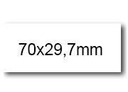wereinaristea EtichetteAutoadesive, 70x29,7(29,7x70mm) Carta BIANCO, adesivo Permanente, angoli a spigolo, per ink-jet, laser e fotocopiatrici, su foglio A4 (210x297mm) bra3055