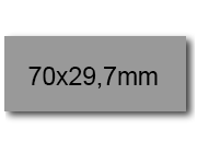 wereinaristea EtichetteAutoadesive, 70x29,7(29,7x70mm) Carta GRIGIO, adesivo Permanente, angoli a spigolo, per ink-jet, laser e fotocopiatrici, su foglio A4 (210x297mm) BRA3055gr