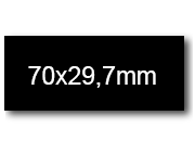 wereinaristea EtichetteAutoadesive, 70x29,7(29,7x70mm) Carta NERO, adesivo Permanente, angoli a spigolo, per ink-jet, laser e fotocopiatrici, su foglio A4 (210x297mm) BRA3055ne