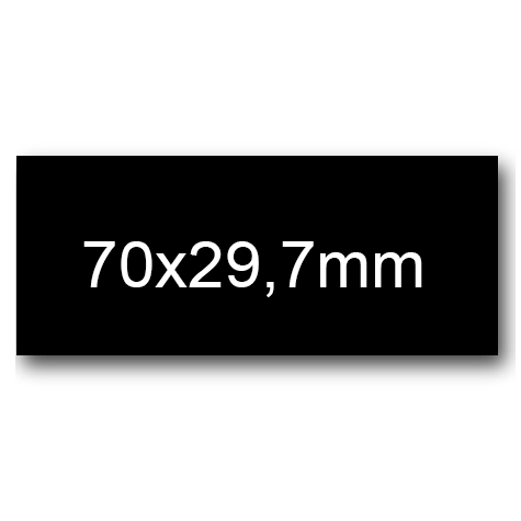 wereinaristea EtichetteAutoadesive, 70x29,7(29,7x70mm) Carta NERO, adesivo Permanente, angoli a spigolo, per ink-jet, laser e fotocopiatrici, su foglio A4 (210x297mm).