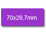 wereinaristea EtichetteAutoadesive, 70x29,7(29,7x70mm) Carta VIOLA, adesivo Permanente, angoli a spigolo, per ink-jet, laser e fotocopiatrici, su foglio A4 (210x297mm) BRA3055vi