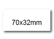 wereinaristea EtichetteAutoadesive, 70x32(32x70mm) Carta BIANCO, adesivo Permanente, angoli a spigolo, per ink-jet, laser e fotocopiatrici, su foglio A4 (210x297mm).