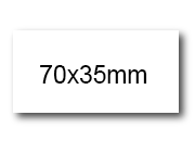 wereinaristea EtichetteAutoadesive, 70x35(35x70mm) Carta BIANCO, adesivo Permanente, angoli a spigolo, per ink-jet, laser e fotocopiatrici, su foglio A4 (210x297mm) bra3059