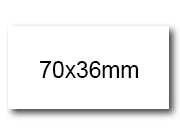 wereinaristea EtichetteAutoadesive, 70x36(36x70mm) Carta BIANCO, adesivo Permanente, angoli a spigolo, per ink-jet, laser e fotocopiatrici, su foglio A4 (210x297mm) bra3060