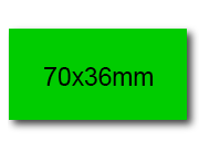 wereinaristea EtichetteAutoadesive, COPRENTE CartaVERDE, 70x36 Etichette 70x67con adesivo PERMANENTE, angoli a spigolo, per ink-jet, laser e fotocopiatrici, su foglio A4 (210x297mm) sog210C500VE