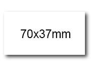 wereinaristea EtichetteAutoadesive, ,70x37 PoliestereBIANCOopaco (37x70mm), adesivo PERMANENTE, angoli a spigolo, per laser e fotocopiatrici, su foglio A4 (210x297mm), PL113330 sog220LWMC510