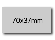 wereinaristea EtichetteAutoadesive, Poliestere CartaARGENTO opaco, 70x37(37x70mm) Carta ARGENTO, adesivo PERMANENTE, angoli a spigolo, per laser e fotocopiatrici, con bordino di sicurezza, resistenti alle alte temperature. Ideali per identificare o evidenziare componenti elettronici, su foglio A4 (210x297mm).