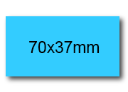 wereinaristea EtichetteAutoadesive, 70x37(37x70mm) Carta AZZURRO, adesivo Permanente, angoli a spigolo, per ink-jet, laser e fotocopiatrici, su foglio A4 (210x297mm).