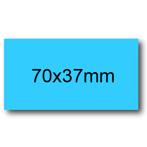 wereinaristea EtichetteAutoadesive, 70x37(37x70mm) Carta AZZURRO, adesivo Permanente, angoli a spigolo, per ink-jet, laser e fotocopiatrici, su foglio A4 (210x297mm).