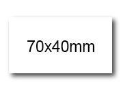 wereinaristea EtichetteAutoadesive, 70x40(40x70mm) Carta BIANCO, adesivo Permanente, angoli a spigolo, per ink-jet, laser e fotocopiatrici, su foglio A4 (210x297mm).