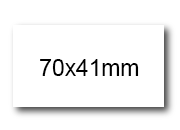 wereinaristea EtichetteAutoadesive, 70x41(41x70mm) Carta BIANCO, adesivo Permanente, angoli a spigolo, per ink-jet, laser e fotocopiatrici, su foglio A4 (210x297mm) bra3064