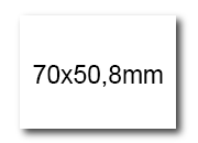 wereinaristea EtichetteAutoadesive, COPRENTE, 70x50,8(50,8x70mm) Carta BIANCO, adesivo Permanente, angoli a spigolo, per ink-jet, laser e fotocopiatrici, su foglio A4 (210x297mm).
