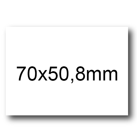 wereinaristea EtichetteAutoadesive, COPRENTE, 70x50,8(50,8x70mm) Carta BIANCO, adesivo Permanente, angoli a spigolo, per ink-jet, laser e fotocopiatrici, su foglio A4 (210x297mm).