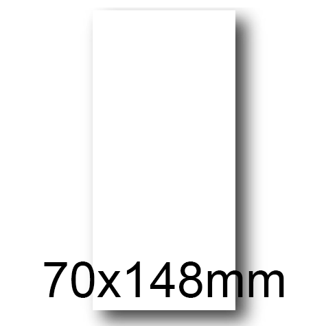 wereinaristea EtichetteAutoadesive, 70x148(148x70mm) Carta BIANCO, adesivo Permanente, angoli a spigolo, per ink-jet, laser e fotocopiatrici, su foglio A4 (210x297mm).