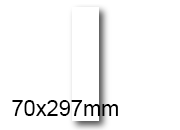 wereinaristea EtichetteAutoadesive, COPRENTE, 70x297(297x70mm) Carta BIANCO, adesivo Permanente, angoli a spigolo, per ink-jet, laser e fotocopiatrici, su foglio A4 (210x297mm).