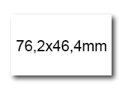 wereinaristea EtichetteAutoadesive, 76,2x46,4(46,4x76,2mm) Carta BIANCO, adesivo Permanente, angoli arrotondati, per ink-jet, laser e fotocopiatrici, su foglio A4 (210x297mm) bra3080