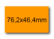 wereinaristea EtichetteAutoadesive, 76,2x46,4(46,4x76,2mm) Carta ARANCIONE, adesivo Permanente, angoli arrotondati, per ink-jet, laser e fotocopiatrici, su foglio A4 (210x297mm).