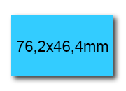 wereinaristea EtichetteAutoadesive, 76,2x46,4(46,4x76,2mm) Carta AZZURRO, adesivo Permanente, angoli arrotondati, per ink-jet, laser e fotocopiatrici, su foglio A4 (210x297mm).