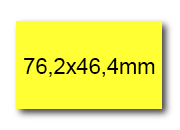wereinaristea EtichetteAutoadesive, 76,2x46,4(46,4x76,2mm) Carta GIALLO, adesivo Permanente, angoli arrotondati, per ink-jet, laser e fotocopiatrici, su foglio A4 (210x297mm) bra3080GI