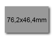 wereinaristea EtichetteAutoadesive, 76,2x46,4(46,4x76,2mm) Carta GRIGIO, adesivo Permanente, angoli arrotondati, per ink-jet, laser e fotocopiatrici, su foglio A4 (210x297mm) BRA3080gr