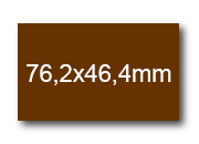 wereinaristea EtichetteAutoadesive, 76,2x46,4(46,4x76,2mm) Carta MARRONE, adesivo Permanente, angoli arrotondati, per ink-jet, laser e fotocopiatrici, su foglio A4 (210x297mm).