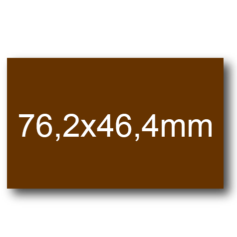 wereinaristea EtichetteAutoadesive, 76,2x46,4(46,4x76,2mm) Carta MARRONE, adesivo Permanente, angoli arrotondati, per ink-jet, laser e fotocopiatrici, su foglio A4 (210x297mm).