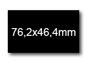 wereinaristea EtichetteAutoadesive, 76,2x46,4(46,4x76,2mm) Carta NERO, adesivo Permanente, angoli arrotondati, per ink-jet, laser e fotocopiatrici, su foglio A4 (210x297mm) bra3080NE